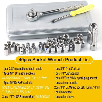 Original Aiwa 40 Piece Toolkit Tool kit Combination Socket Ratchet Wrench Set